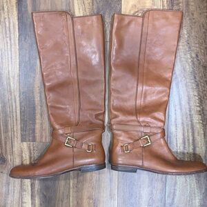 Coach Cognac Leather Over-the-Knee Riding Boots